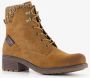 BLUE BOX veterboots cognac met gebreid detail - Thumbnail 6