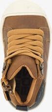 Braqeez hoge leren jongens sneakers cognac