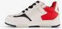 Braqeez leren jongens sneakers wit rood - Thumbnail 4