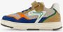 Braqeez leren jongens sneakers beige blauw - Thumbnail 3