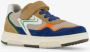 Braqeez leren jongens sneakers beige blauw - Thumbnail 5