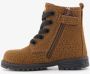 Braqeez leren meisjes veterboots bruin met stippen Uitneembare zool - Thumbnail 2