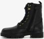 Braqeez leren meisjes veterboots zwart - Thumbnail 3