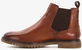 Bugatti leren heren chelsea boots cognac bruin