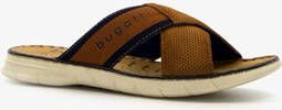 Bugatti leren heren slippers cognac