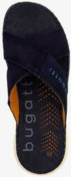 Bugatti leren heren slippers donkerblauw