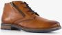Bugatti leren heren veterschoenen cognac bruin Uitneembare zool - Thumbnail 8