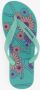 Copacabana kinder teenslippers met bloe print Blauw - Thumbnail 6