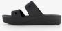 Crocs Baya Platform dames slippers zwart - Thumbnail 2