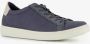 ECCO Soft Classic leren dames veterschoenen blauw Uitneembare zool - Thumbnail 5