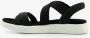 ECCO Yuma leren dames sandalen zwart Extra comfort Memory Foam - Thumbnail 6