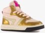 Groot hoge leren meisjes sneaker roze goud - Thumbnail 4