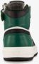 Groot hoge leren sneakers voor jongens groen Uitneembare zool - Thumbnail 2