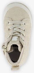 Groot leren babyschoenen beige goud