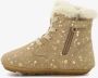 Groot leren babyschoenen beige met gouden vlokken Uitneembare zool In cadeauverpakking - Thumbnail 3