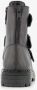 Groot leren meisjes biker boots zwart - Thumbnail 2