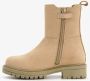 Groot leren meisjes chelsea boots beige Uitneembare zool - Thumbnail 2