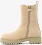 Groot leren meisjes Chelsea boots beige Uitneembare zool - Thumbnail 3