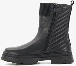 Groot leren meisjes Chelsea boots zwart