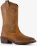 Groot leren meisjes cowboy western laarzen bruin Uitneembare zool - Thumbnail 6