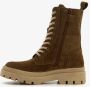 Groot suède meisjes veterboots bruin beige - Thumbnail 2