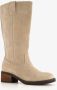 Harper hoge suede dames laarzen beige Echt leer - Thumbnail 6