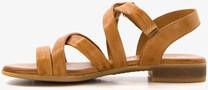 Harper leren dames sandalen bruin