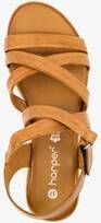 Harper leren dames sandalen bruin