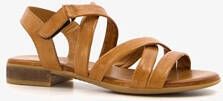 Harper leren dames sandalen bruin