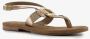 Harper leren dames sandalen goud Echt leer - Thumbnail 5