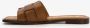 Harper leren dames slippers cognac bruin - Thumbnail 4