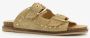 Harper leren dames slippers met studs beige Echt leer - Thumbnail 6