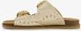 Harper leren dames slippers met studs goud - Thumbnail 4