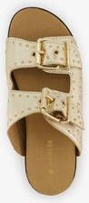 Harper leren dames slippers met studs goud