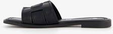 Harper leren dames slippers zwart