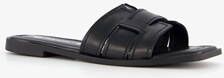 Harper leren dames slippers zwart