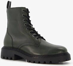 Harper leren dames veterboots groen