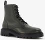 Harper leren dames veterboots groen - Thumbnail 5