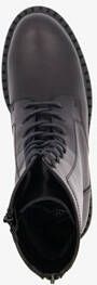 Harper leren dames veterboots met dubbele rits