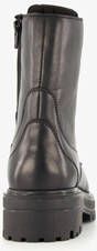 Harper leren dames veterboots zwart