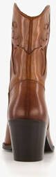Harper leren dames western laarsjes cognac