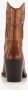 Harper leren dames cowboy western laarsjes cognac - Thumbnail 2