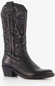 Harper leren dames western laarzen zwart