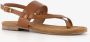 Harper leren sandaaltjes cognac bruin - Thumbnail 6