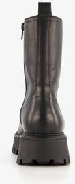 Harper leren veterboots met dikke zool zwart