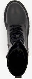 Harper leren veterboots met dikke zool zwart