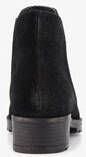 Harper suede dames enkellaarsjes lage hak zwart