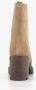 Harper suede dames enkellaarsjes met hak beige Echt leer - Thumbnail 3