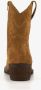 Harper suede dames cowboy western enkellaarsjes met hak Cognac Echt leer - Thumbnail 3