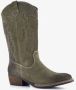 Harper suede dames cowboy western laarzen donkergroen Echt leer - Thumbnail 5